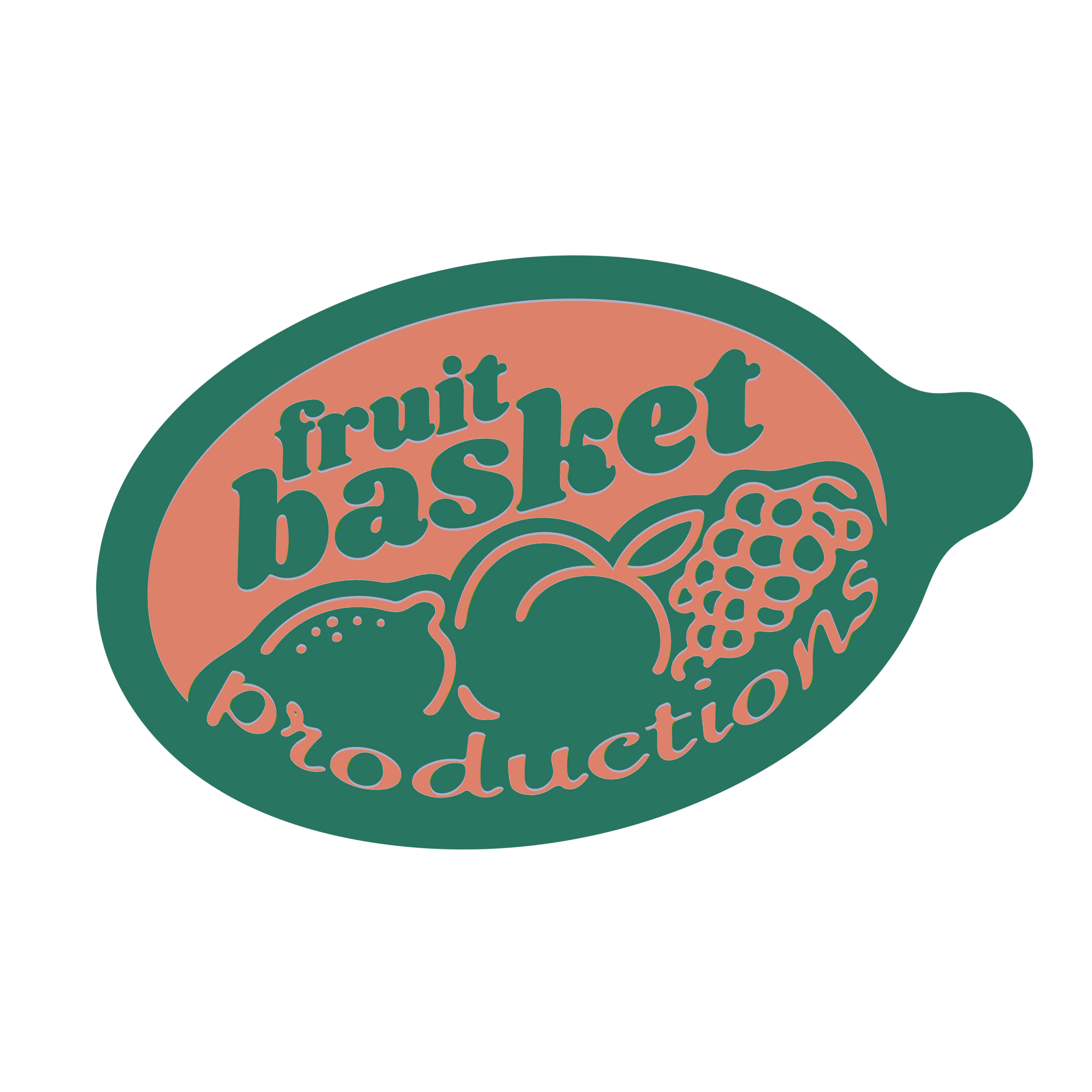 'fruit basket productions' fruit sticker - peach (1)