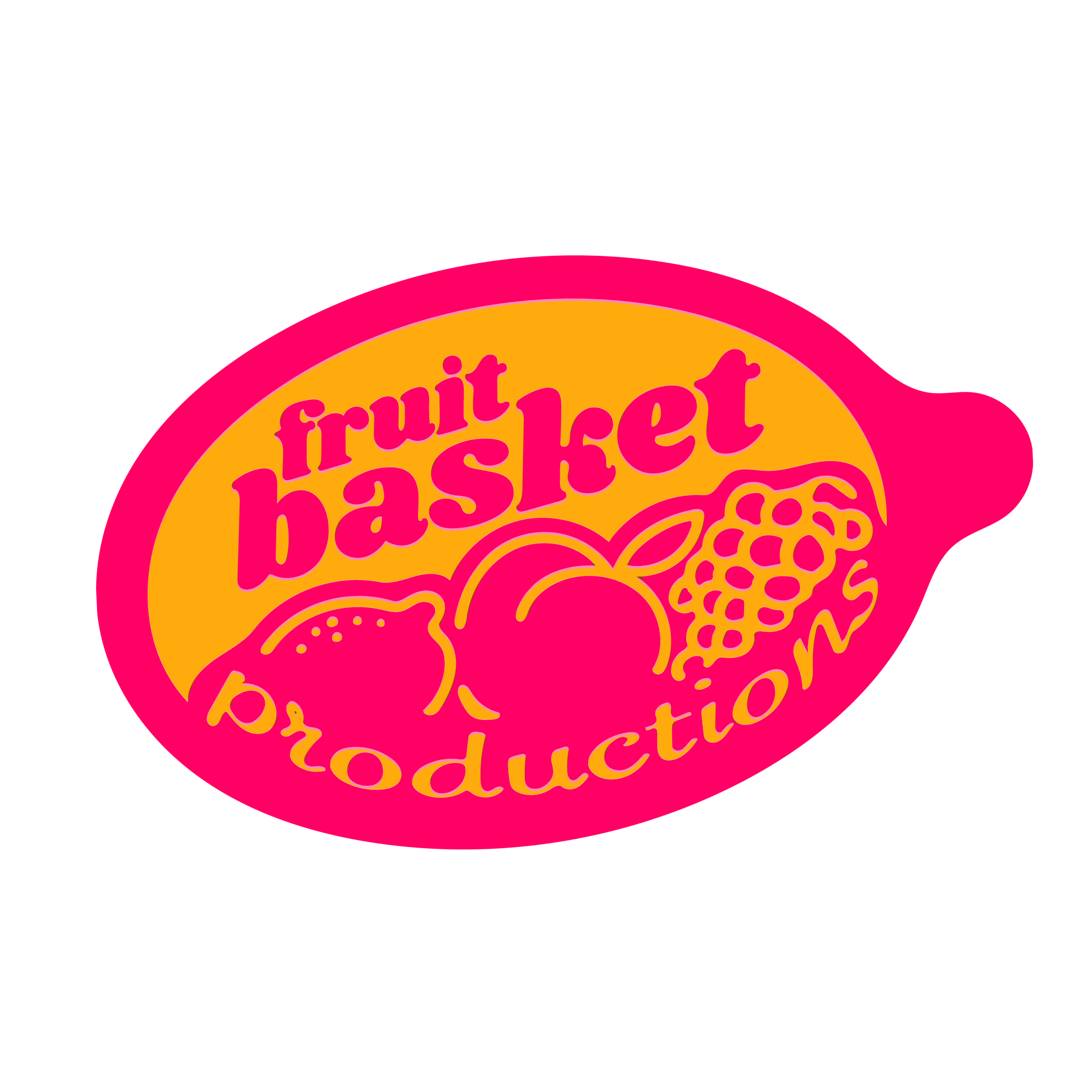 'fruit basket productions' fruit sticker - sunset (1)